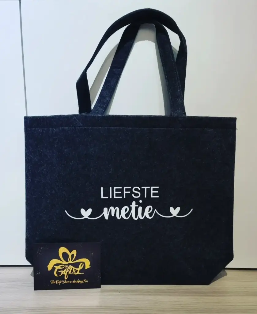 Vilten shopper met uitneembaar tasje