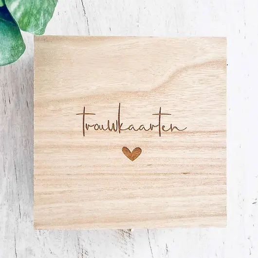 Opbergkist trouwkaarten 