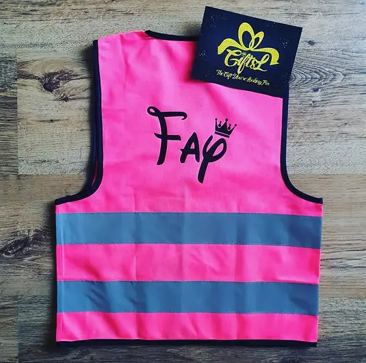 Fluohesje kind (Velcro, Roze, 3-6 jaar)