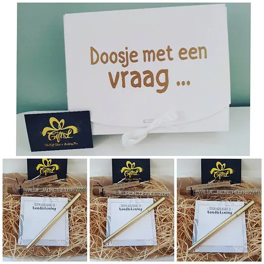 Doosje met een vraag... (Wil je mijn getuige zijn?)