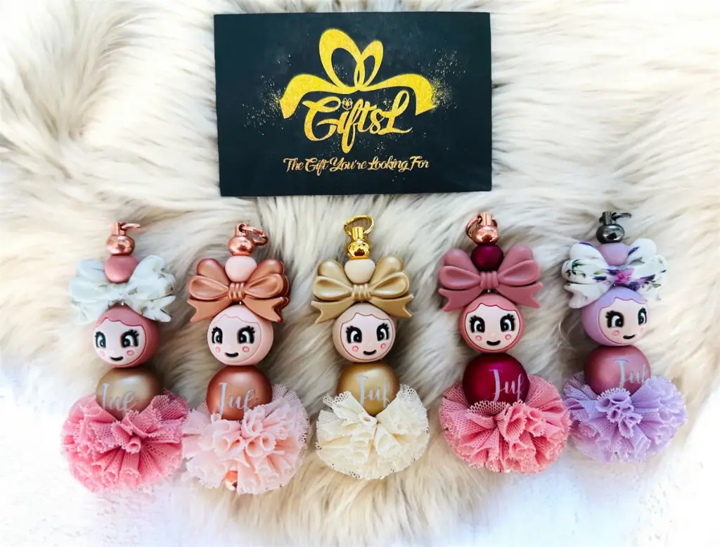 Sleutelhanger popje van geluk - JUF